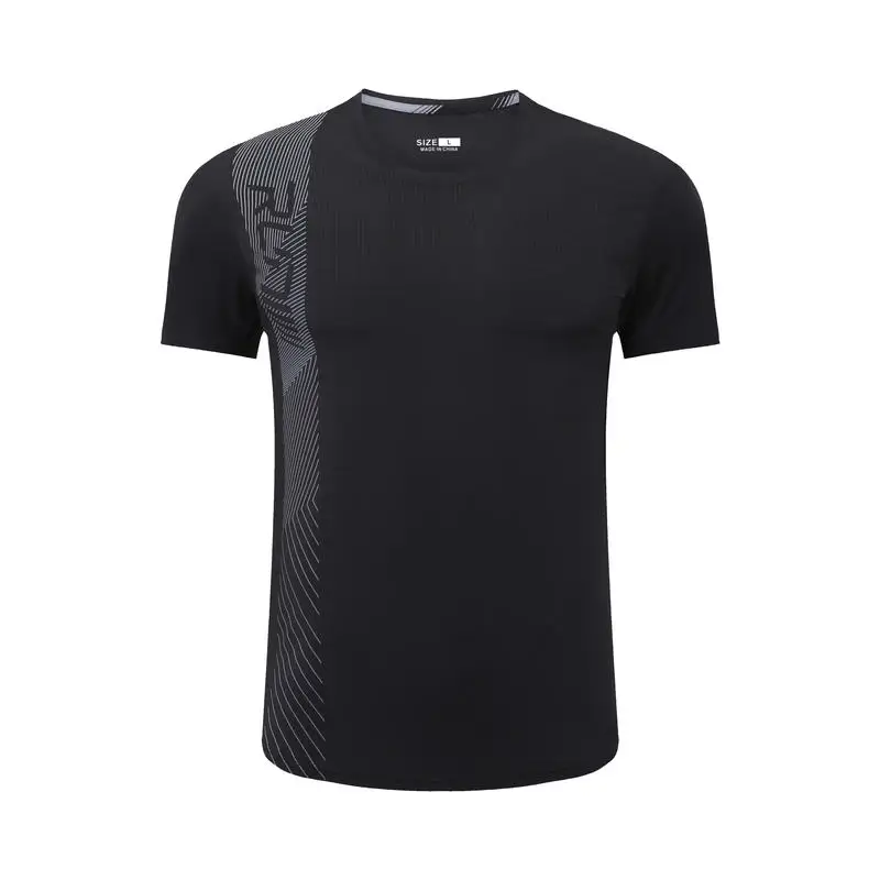 2023 Men's Ice Silk Sports Quick-drying Running T-shirt Summer Breathable Top Comfortable Slim Fit Shirt Thin Half Sleeve