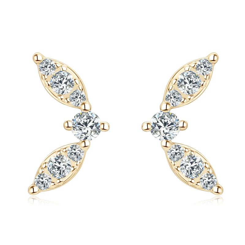 0.17cttw Full Moissanite Diamond Stud Earrings 925 Sterling