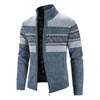 2024 New Men's Sweaters Autumn Winter Warm Cashmere Wool Zipper Cardigan Sweaters Man Casual Knitwear Sweatercoat Male Clothe 4