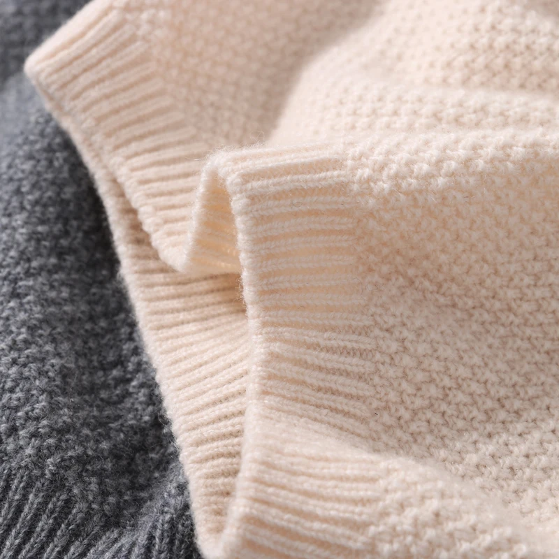 100% Wool Women's Winter Hat Knitted Warm Soft Luxury Cashmere Ski Beanies Bonnet Y2K Korea Fashion All Match Skullies Cap 5