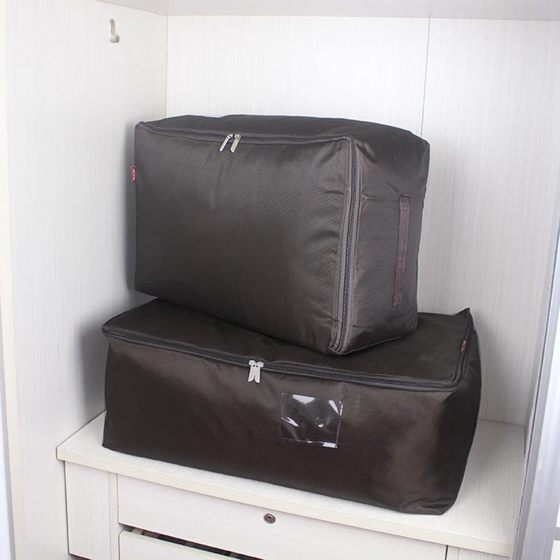 New Thickened Oxford Cloth Storage Bag Household Moisture-proof Quilt Storage Bag Solid Color Clothes Quilt Finishing Storage Ba 5