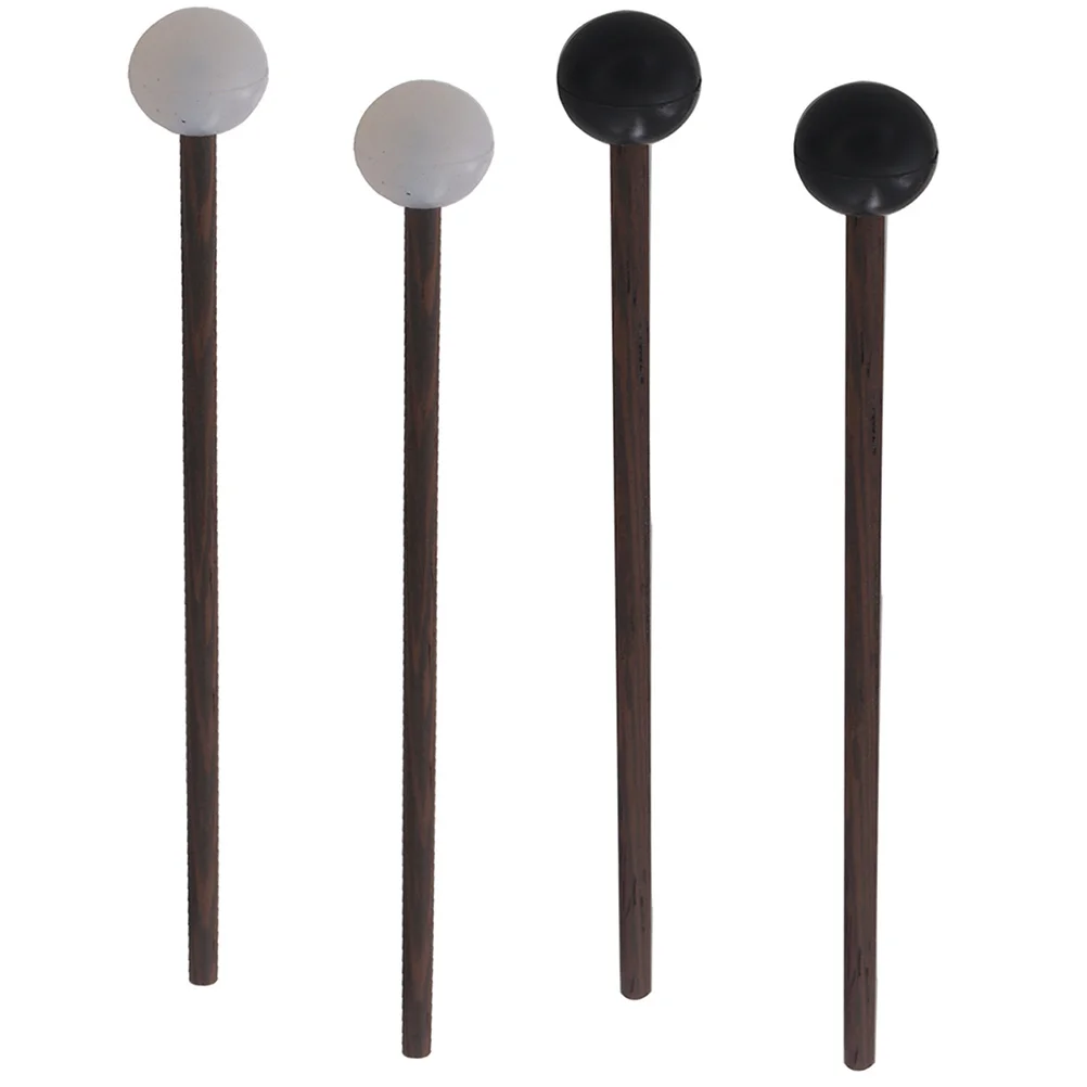 

2 Pairs Musical Percussion Stick Drum Mallet Ethereal Sticks Instruments Tongue Accessories Aldult Wood Child