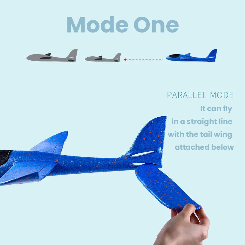 5/6/10pcs lot 48CM Hand Throw Airplane EPP Foam Launch Fly Glider Planes Model Aircraft Outdoor Fun Toys for Children Party Game 3
