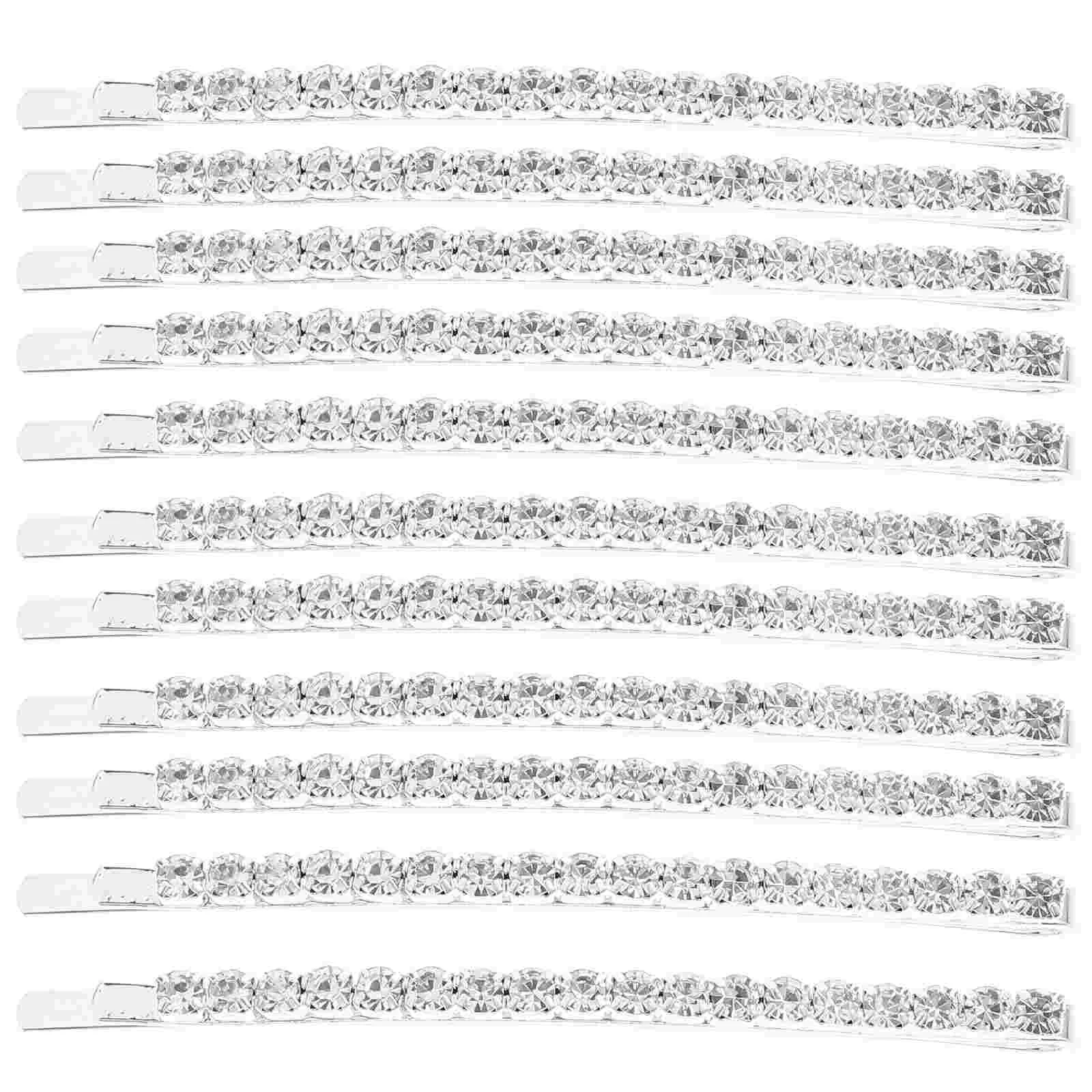 

12 Pcs Hair Pin Women Clips Barrettes Accessories Crystal Rhinestones