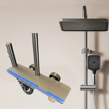 จอแสดงผลอุณหภูมิแบบดิจิตอลห้องน้ําชุดอ่างอาบน้ําระบบสายฝน LED ชุดฝักบัวร้อนเย็นก๊อกน้ําอาบน้ํา 1