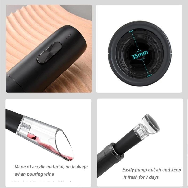 Rechargeable Wine Opener Easy to Use Electric Wine Opener Convenient Electric Corkscrew Perfect for Various Bottles
