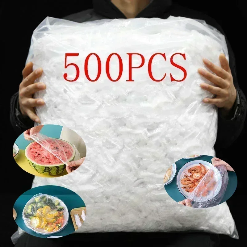 Food Fresh Keeping Film Food Cover Fruit Vegetable Storage Bag 50/100/200/300/500PCS Stretch Wrap Bowl Dish Cover Storage Bag, food cover,fresh keeping bags,plastic food storage bags,plastic wrap,plastic food cover,food storage bags,disposable food cover,plastic packaging bags