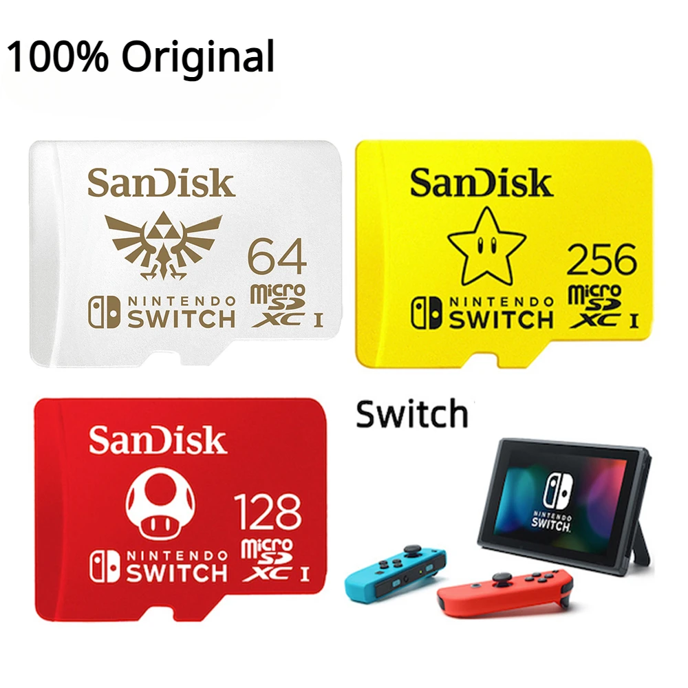 SanDisk microSDXC Card Licensed Memory Cards For Nintendo Swich Trans Flash  Cards micro SD Card For PC Loptop Game