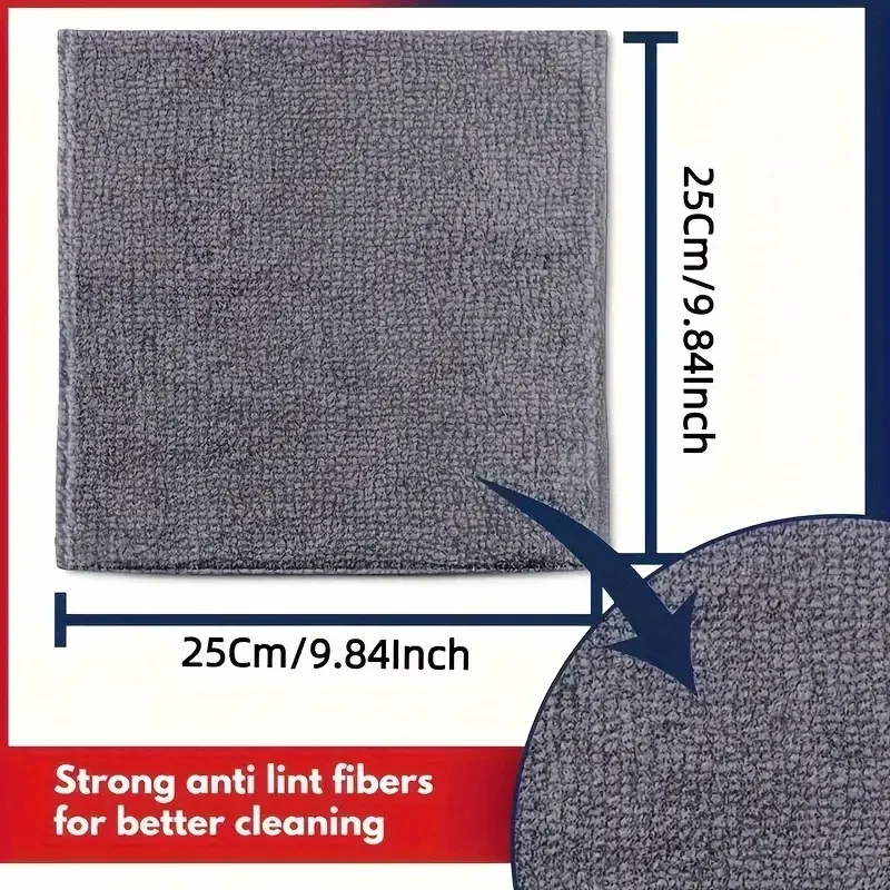 Ultra-Absorbent Lint-Free Reusable Microfiber Cleaning Towels