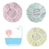 1pcs Thickened Waterproof Shower Cap Women Plastic Dot Print Bath Hat Disposable Shower Colorful Cap For Hair Salon 1