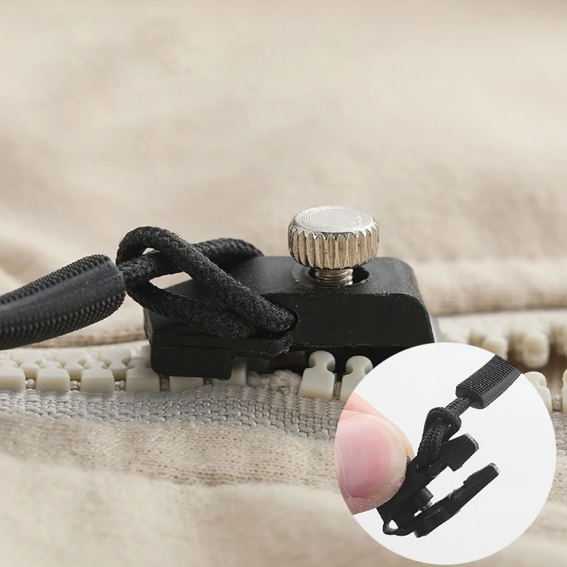 Zippers Repair Kits Removable Zippers Replacement Set Zips Repair Set 3 Size Pullers For Jeans Suitcase 3 Pcs