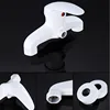 White Shower Faucet Brass Mixer Wall Mounted Single Handle Bathroom Mixer Tap ABS Hand Shower 2