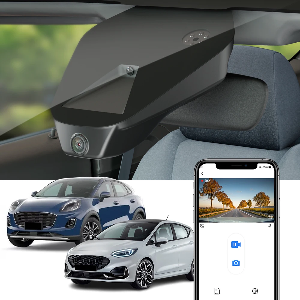 Fitcamx 4K Dash Cam Suitable 2023-2026 Honda HR-V Sport LX EX-L (Gen3), OEM Factory Look, UHD Video 2160P, Built-in WiFi APP, Loop Recording, G Sensor, Night Vision, Easy Adjustment, 64GB Card
