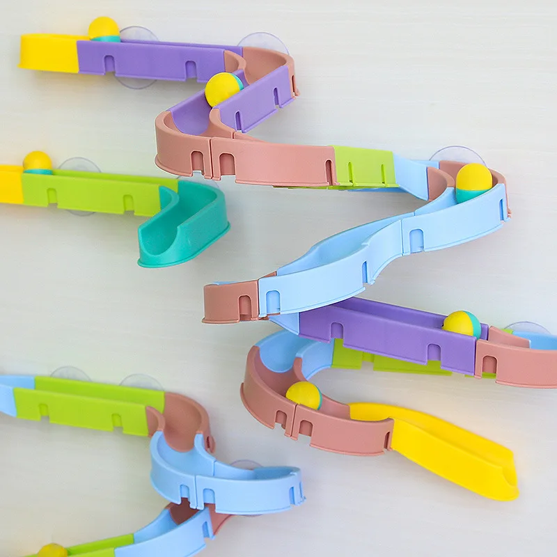 

Детские Игрушки для ванны QWZ, конструктор «сделай сам», скользящая гонка, пробежка, сборная орбита, поворотный круг для ванны, душа, трек, игровой набор водных игр для детей, подарки