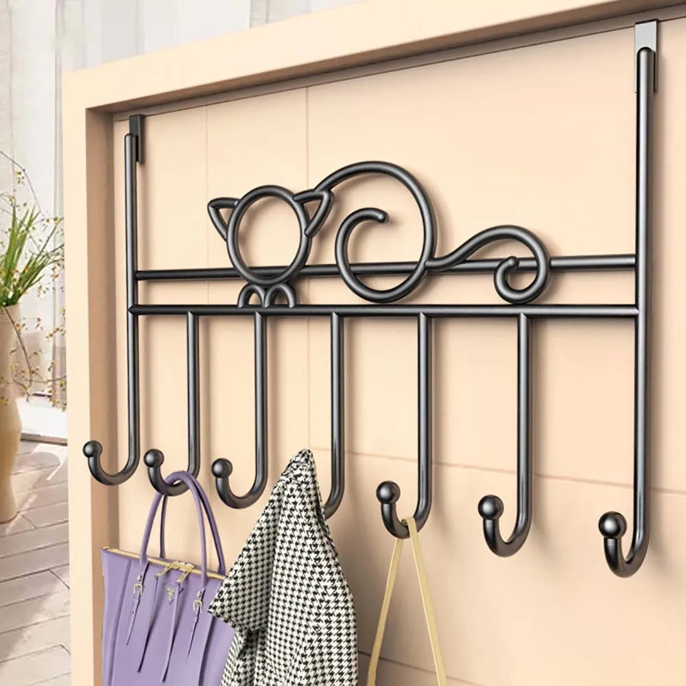 

Hook behind The Door Iron Art Cartoon Hanging Hanger Door Wall Hanging Free Punch Coat and Hat Storage High Load Bearing