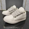 Rick Shoes Owens Jumbo Laces Man for Leather Casual Sneakers Women's Male Bread Style Designer Winter HighQualityFreeShippping 3