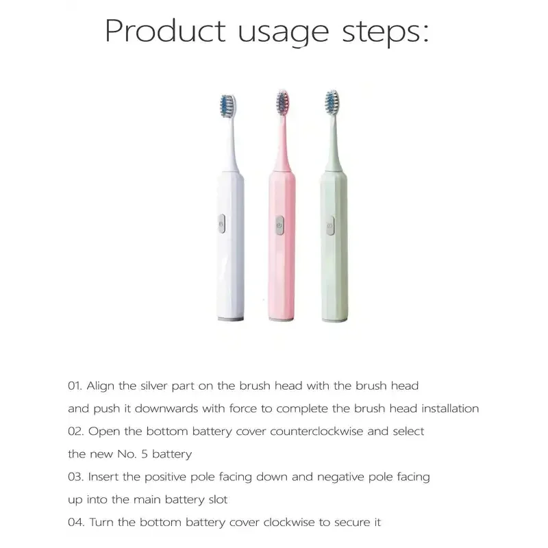 2026 NEW Automatic Electric Toothbrush Soft Bristls With Sonic Electric Toothbrush Adult Oral Teeth Cleaning Sonic Toothbrushes