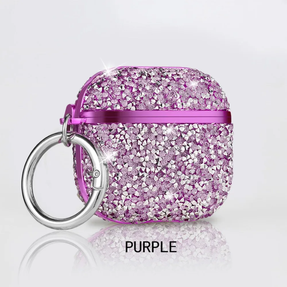 Sparkly Bling Glitter Diamond Case with Keychain Ring - Protective Cover