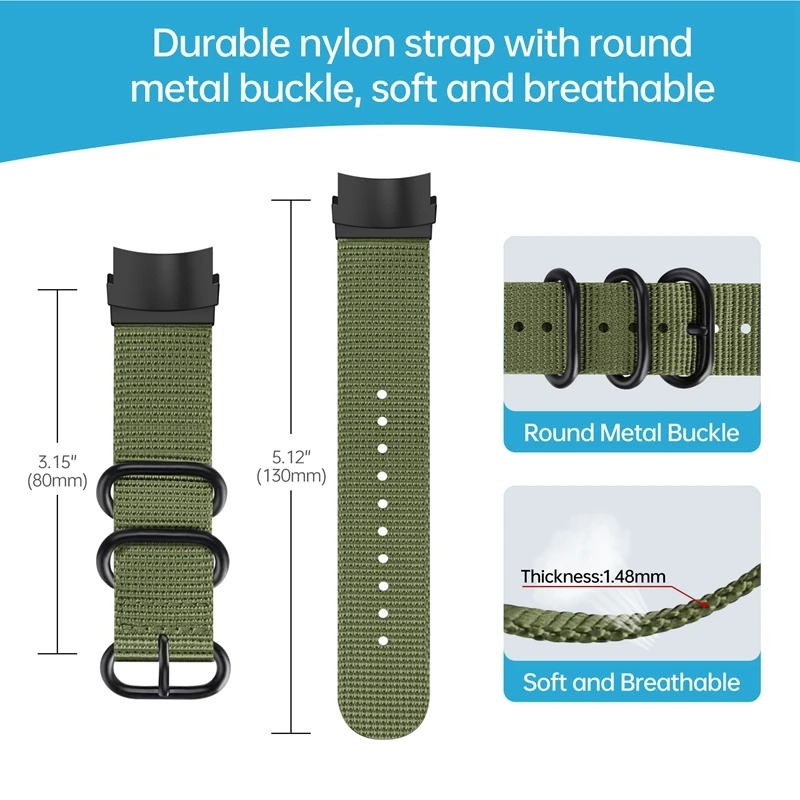 Wtitech 22mm Width Replacement Wrist Band Nylon Strap Bracelet