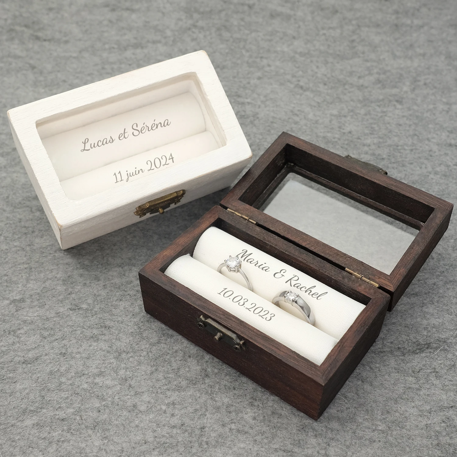 Wedding Ring Box Personalised Engagement Ceremony Box