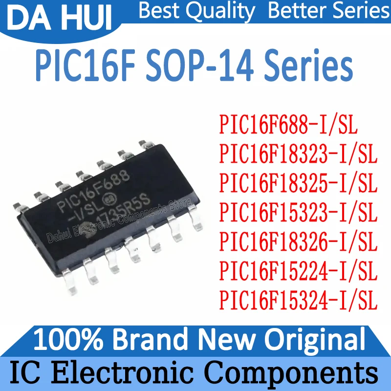 

PIC16F688-I/SL PIC16F18323-I/SL PIC16F18325-I/SL PIC16F15323-I/SL PIC16F18326-I/SL PIC16F15224-I/SL PIC16F15324-I/SL IC MCU Chip