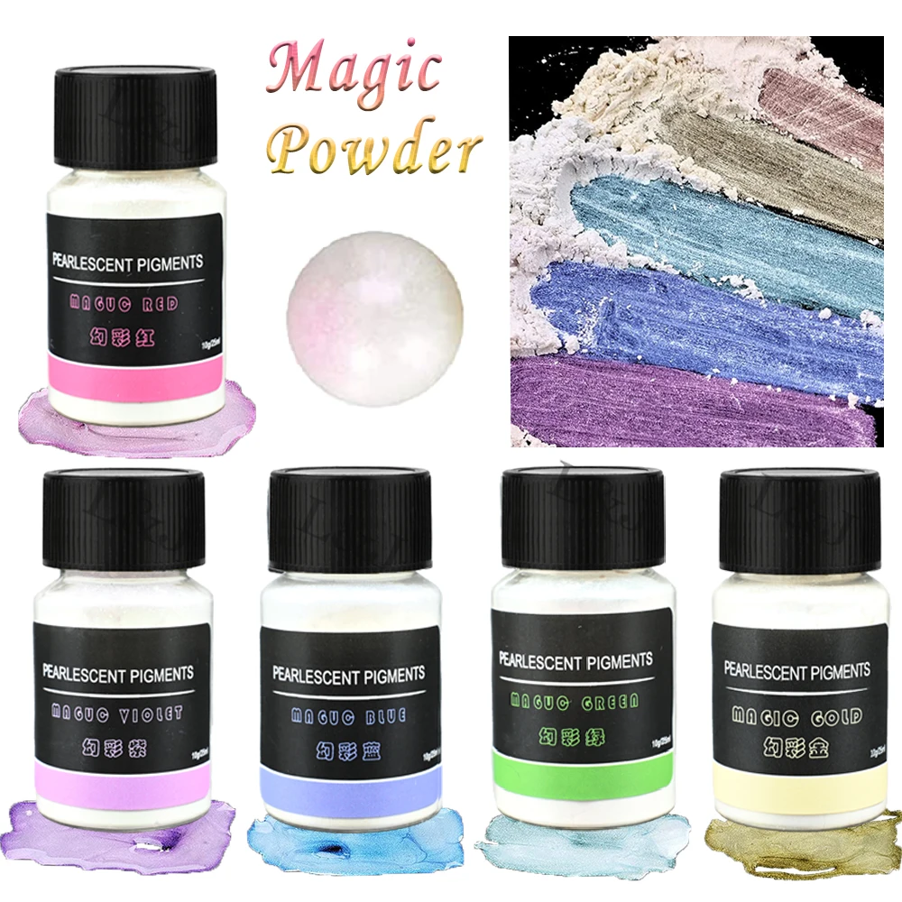 

Interference Mica Powder,Colors for Candles,Pearl Glitter Mica Powder for Epoxy Resin,Painting,Slime,Art,Cosmetics,Nails Polish