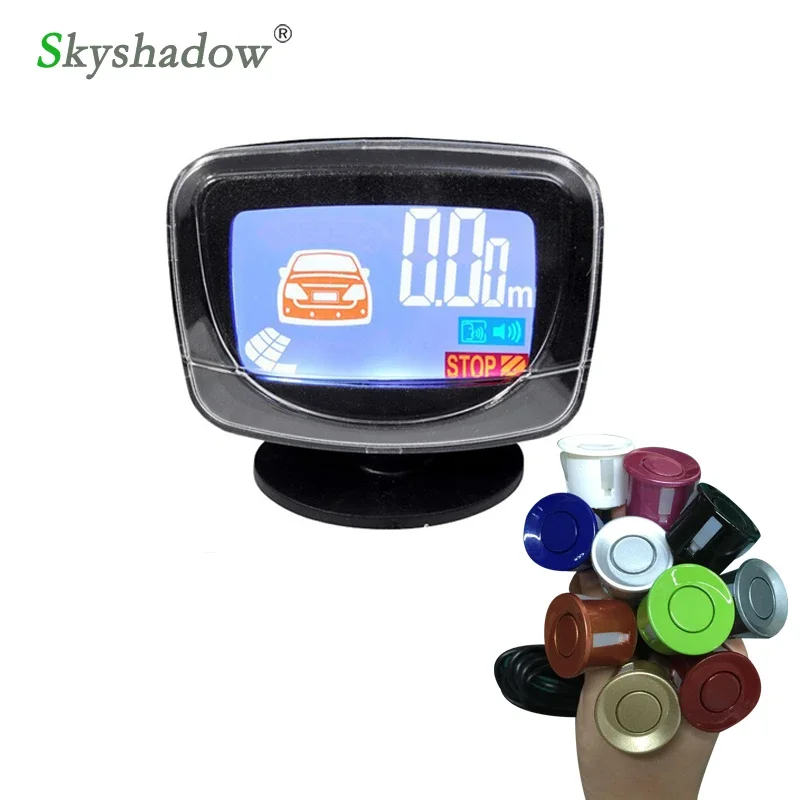 

Skyshadow Car LCD Display Parking Sensor LCD 4 Reverse Parking Sensors Backup Radar Car Detector Monitor System For All The Car