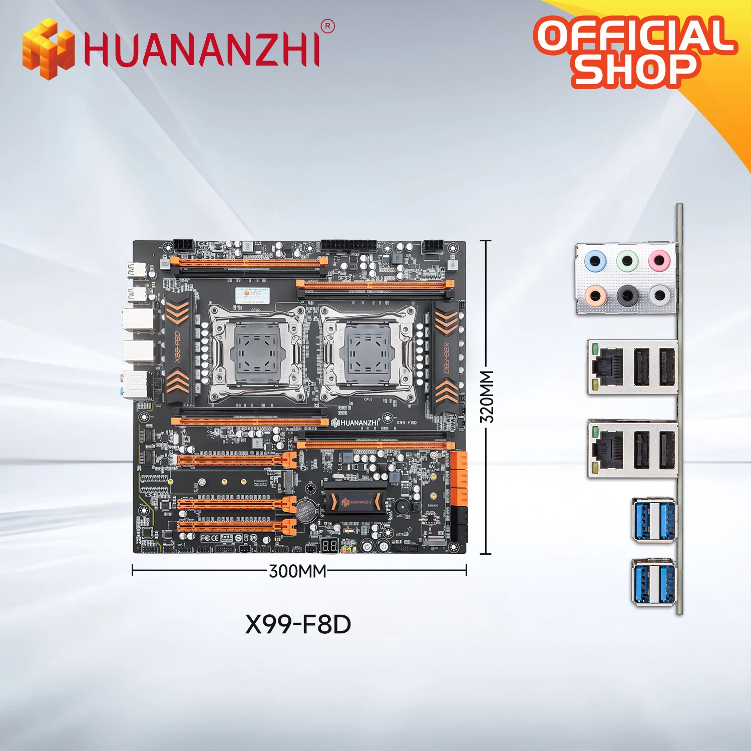 マザーボード Huanzhi X99-F8D XEON E5 2696V3 x2 36C72T HUANANZHI X99 F8D LGA 2011-3 XEON X99 Motherboard with Intel