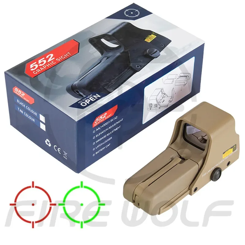 Red Dot Sight 551 552 553 Red Green Dot Holographic Sights Scope Hunting Reflex Sight Riflescope with 20mm Mount