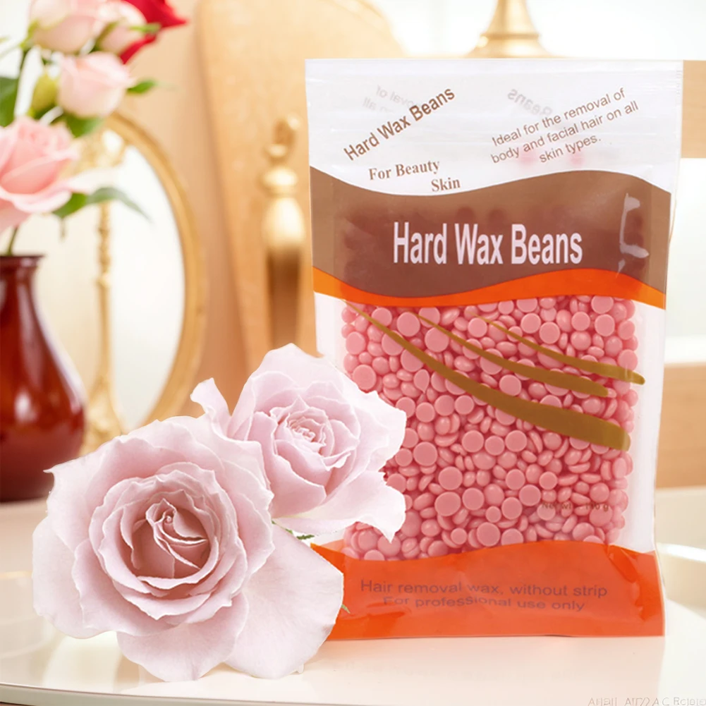 Hair Removal Wax Hard Wax Beans Hair Removal Tool Wax Beans Solid Hair Remover No Strip Depilatory Hot Film Hard Wax Bead Hair Removal for Body Eyebrow Bikini Face Leg
