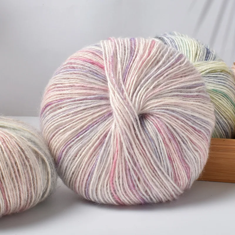50g Milk Combed Cotton Yarn Space Dye Soft crochet yarn Baby Women DIY for knitting Wool Cheap Hand Knitting Crochet Sweater 4