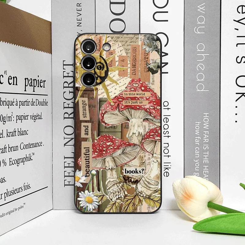 Cartoon Mushroom Collage Art Phone Case - Soft Cover s