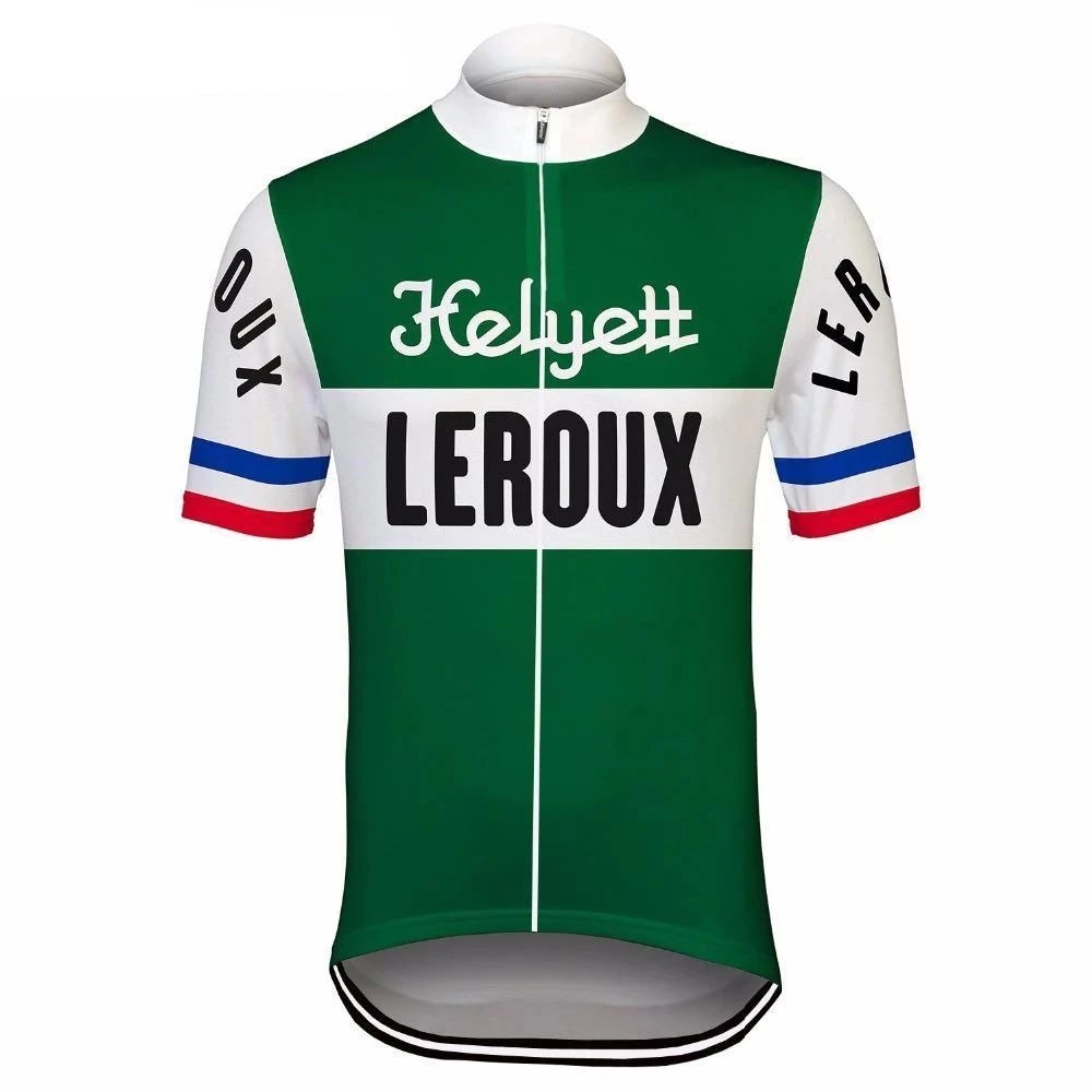 

LASER CUT HELYETT LEROUX TEAM Retro Classic ONLY Men's Cycling Jersey Short Sleeve Bicycle Clothing Ropa Ciclismo