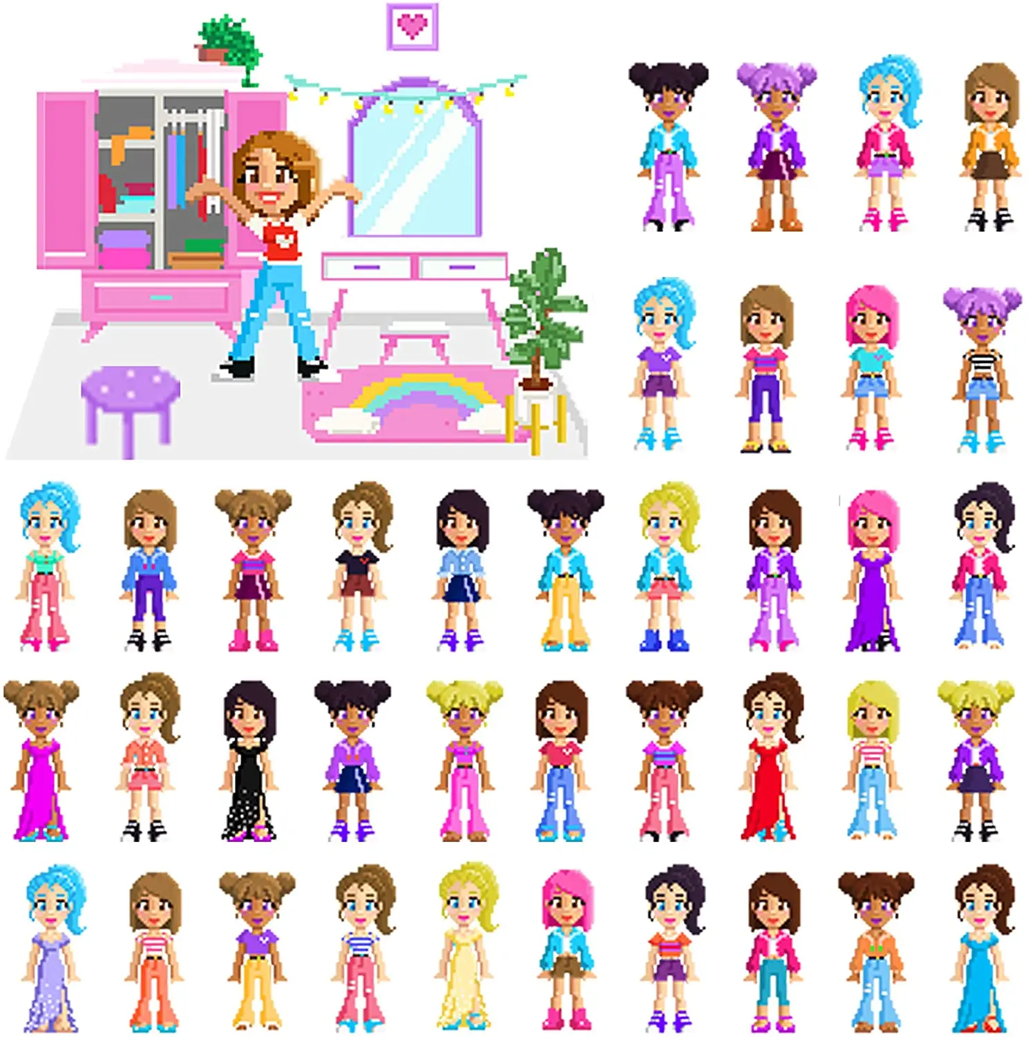 Original Skyrocket Pixel Stars Dreamhouse Children's Toys Electronic Game Console Create a Virtual Dream Version of Yourself! 3