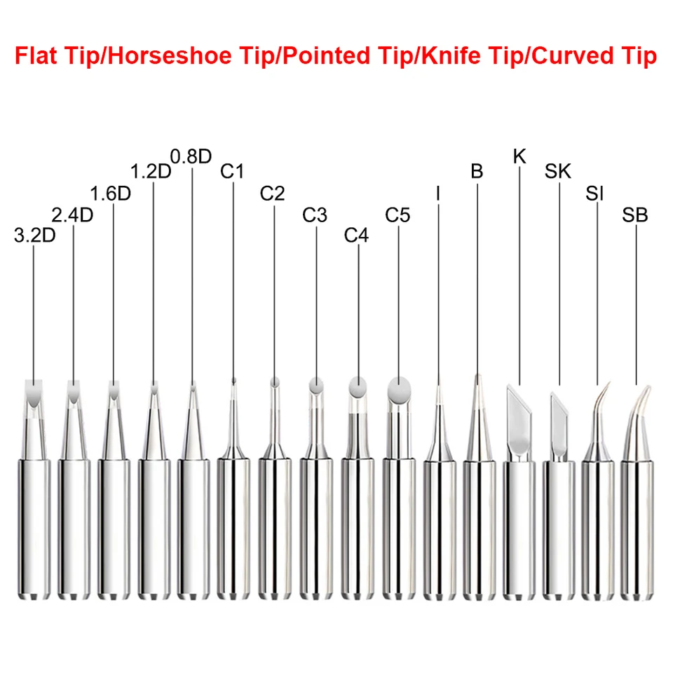 Replacement Soldering Iron Tip For Hakko 936 & FX-888 Stations - Model 900M-T-3.2D / T18-D32