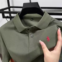 Polo homme imprimé à manches courtes 2026 – Nouvelle collection été, confortable, respirant, décontracté, T-shirt tendance pour affaires 4