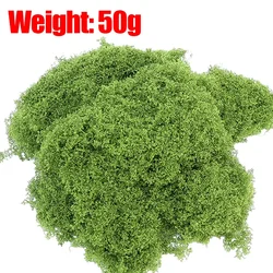 Artificial Green Moss for Home and Garden Decoration - Lush, Eternal Life Faux Grass for Mini Landscaping and DIY Crafts (50g)