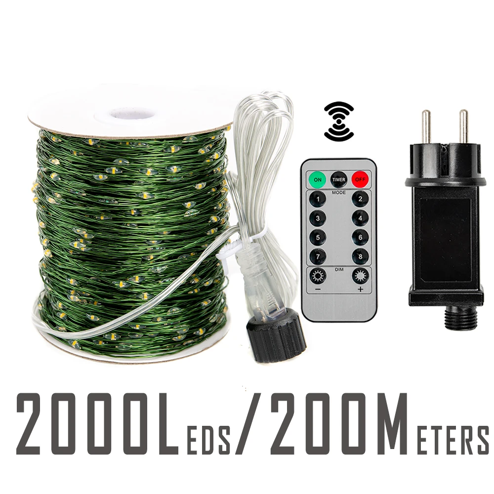 ตัวเลือกสินค้า สายไฟ LED ยาว 200 เมตร กันน้ำ พร้อมรีโมท ตกแต่งได้ทุกสถานที่