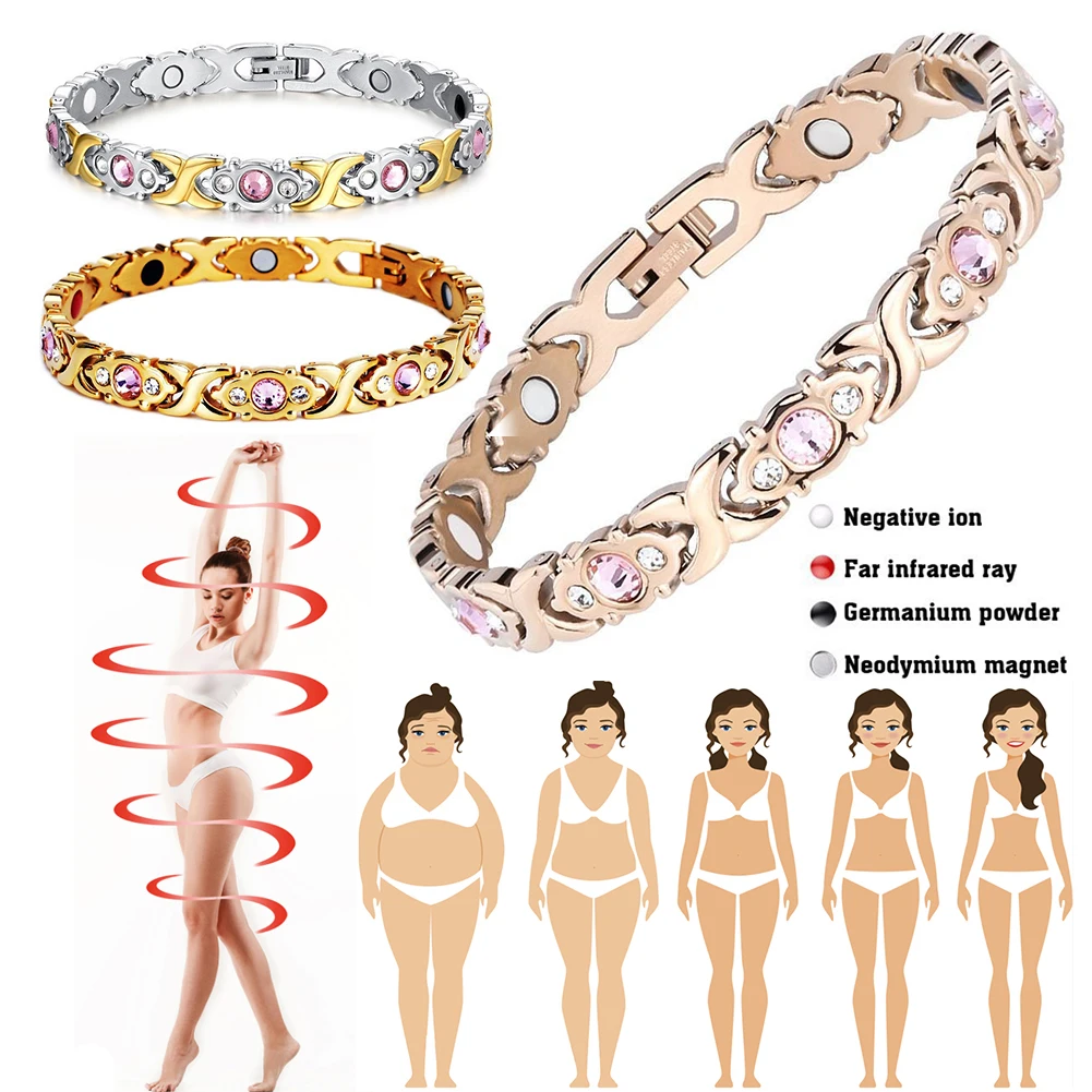 Magnetic Slimming Bracelet Hematite Beads Stretch Bracelet for Men Women Pain Relief magnetic slimming bracelet