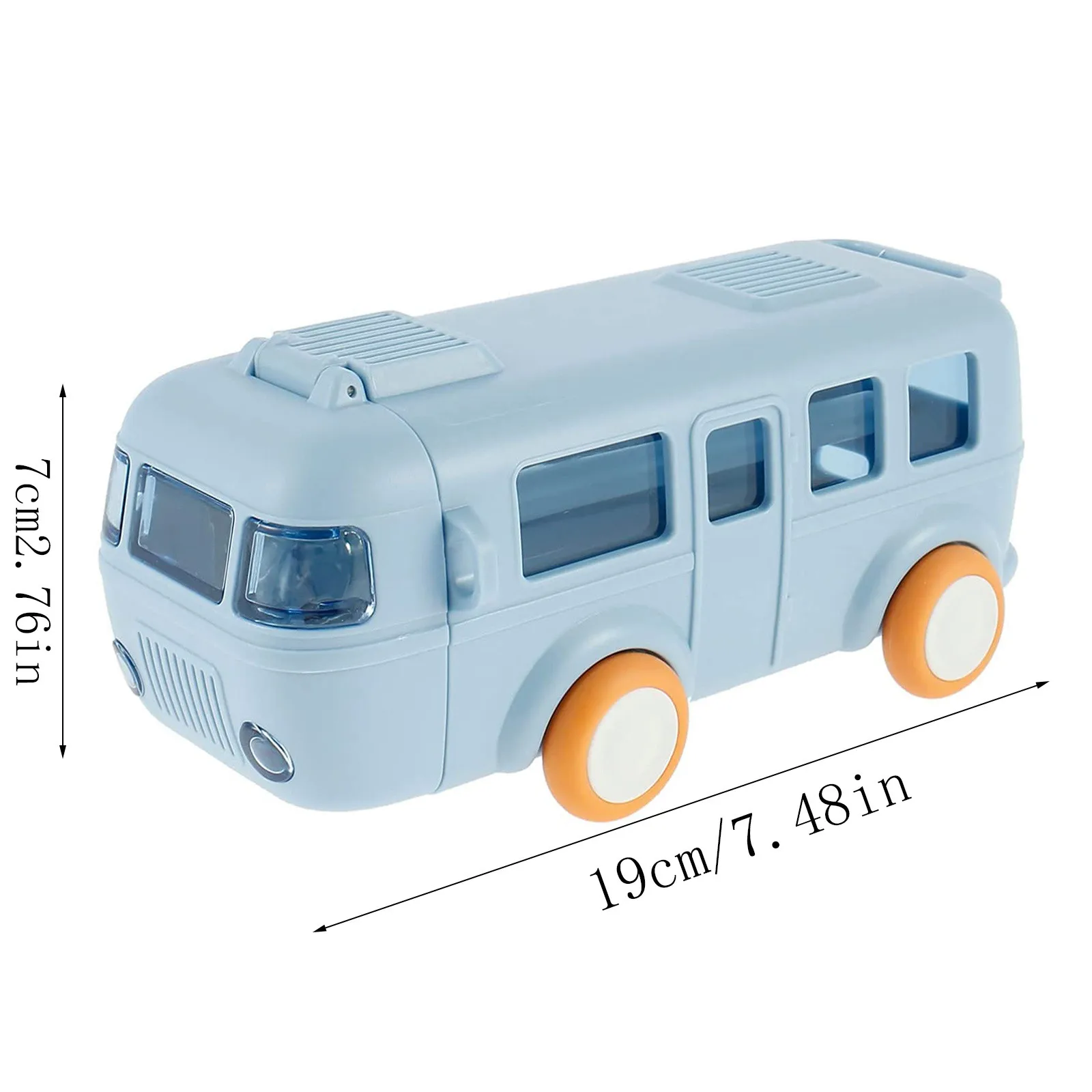 Cute Bus Shape Cup for Kids Portable Water Cup In Bus Shape Children's Small Car Straw Water Bottle with Shoulder Strap