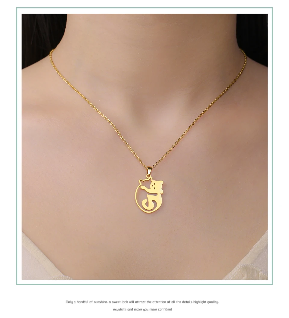 Stainless Steel Pendant Necklaces for Women's Fashion Jewelry - PeticaDeals