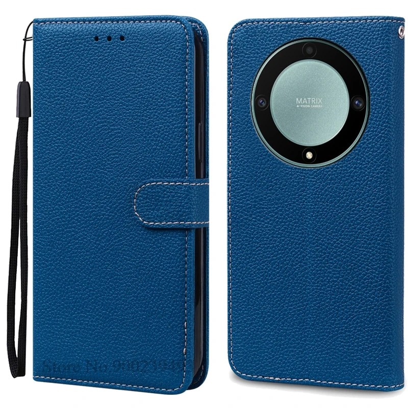Luxury Leather Flip Wallet Cover for Honor X9A 5G - Premium Silicone Protection