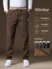 OUSSYU Brand Clothing Autumn Winter Corduroy Pants Men Elastic Waist Thick Outdoors Classic Sports Casual Trousers Male Gift