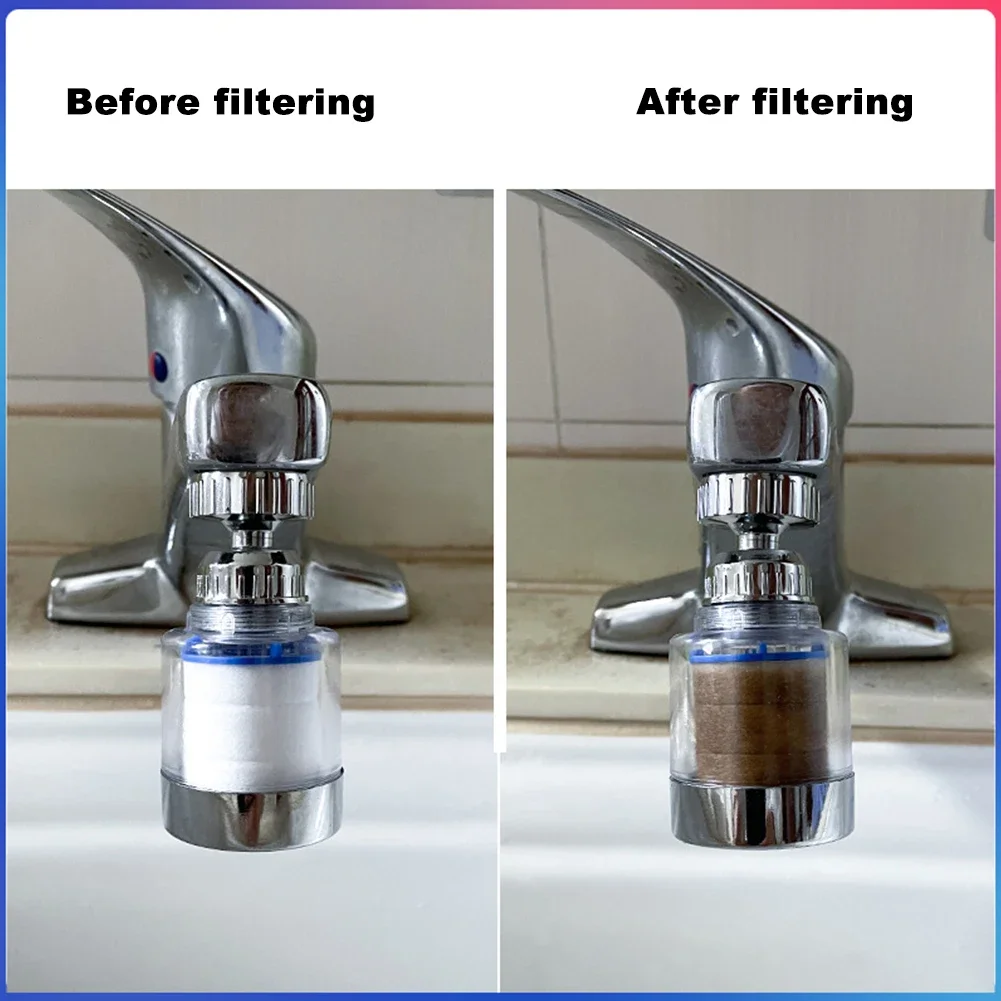 360 Degree Water Filter Tap with PP Cotton Filter Element Tap Extension Interchangeable Element for Kitchen Bathroom water purifier filter