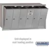 3506ARU Recessed Mounted Vertical Mailbox with 6 Doors and USPS Access, Aluminum 3