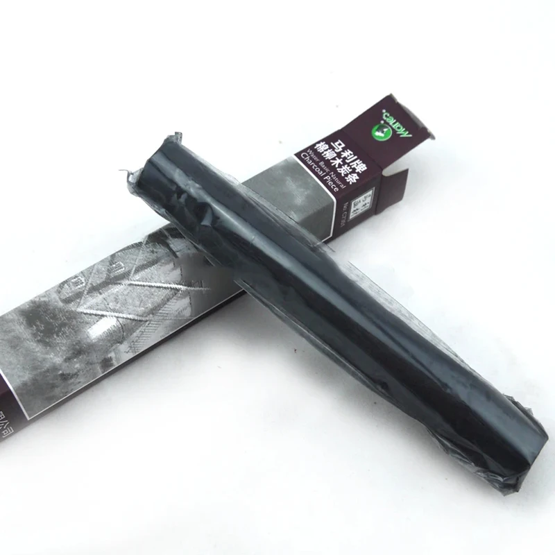 5pcs/lot Maries Natural Willow Charcoal 140*13mm Thick Sketch Charcoal Bar Oil Painting Draft Drawing Art Supply