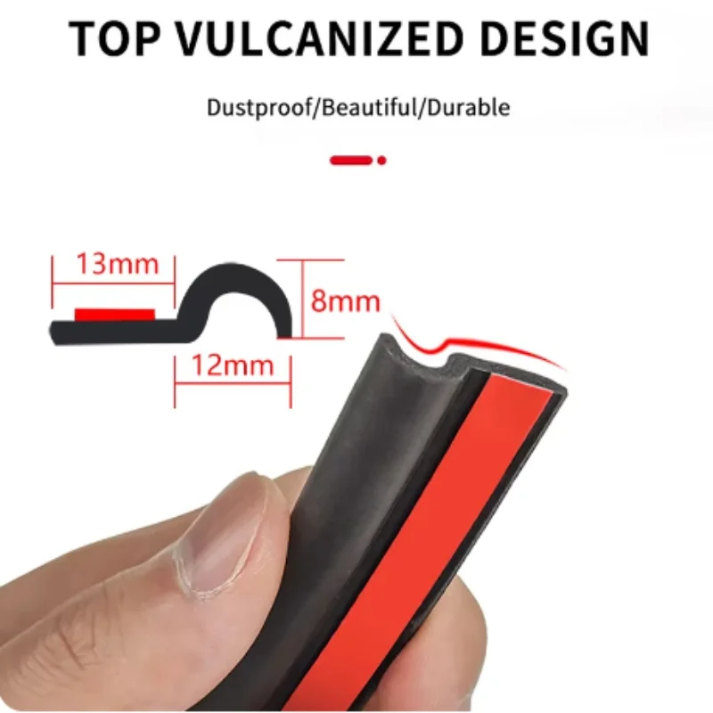 Z Type car door seal strip 25mm universal auto A/B/C-Pillar rubber seals for noise insulation dustproof