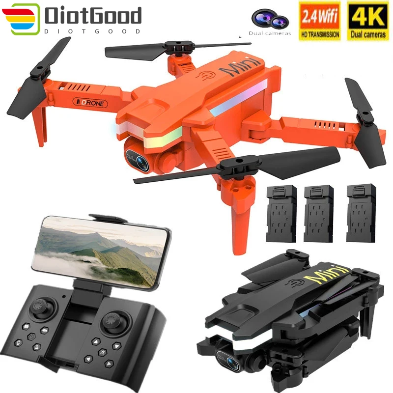 Профессиональная Модель XT8 Mini RC беспилотные вертолеты с двойной HD-камерой 4K
