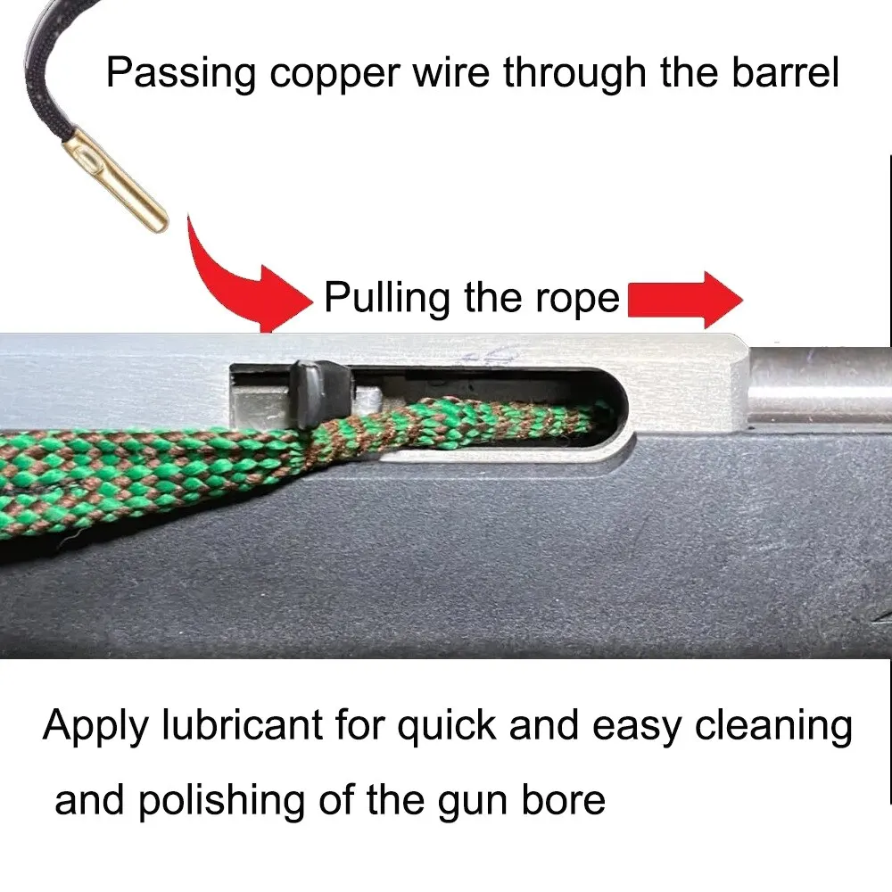 Tactical Cleaning Kit Hunting G01 To G04 Cleaner Barrel Caliber Rope 12ga 20ga .22 .223 .308 7.62x39 Strap Cleaning Kit rifle cleaning kit,gun cleaning kit