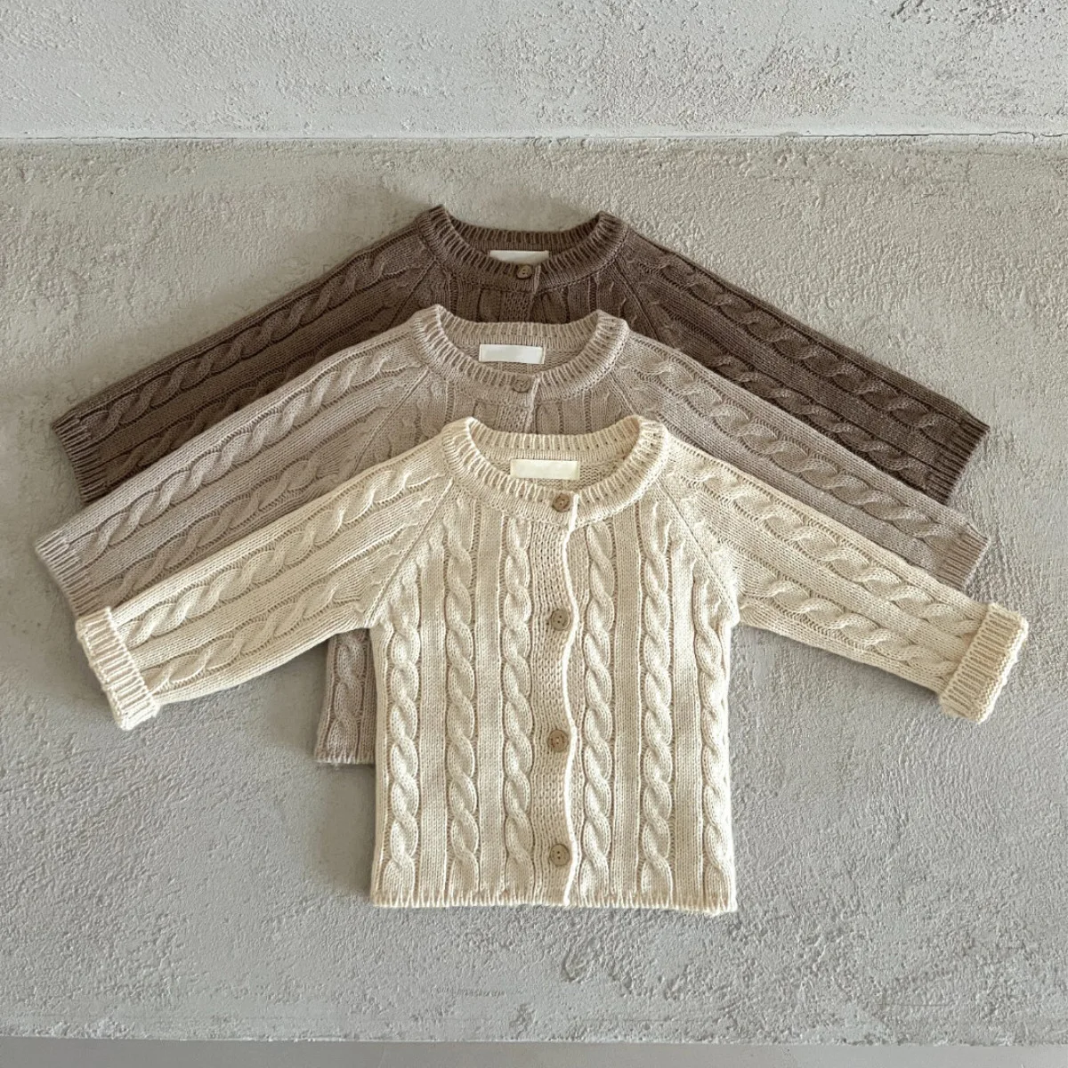 Autumn New Baby Long Sleeve Knit Cardigan Solid Infant Boy Single Breasted Jacket Toddler Girl Knitted Sweater Coat 0-24M